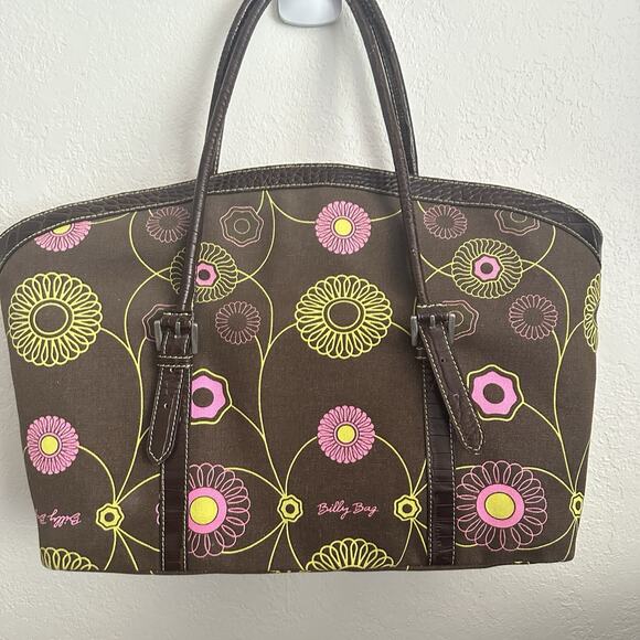 Vintage Billy Bag 70s Flower Power Canvas Shoulder Bag - Picture 10 of 12